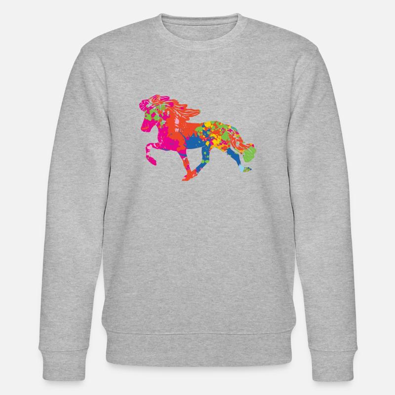Tölter 2 Farbkleckse - Stanley/Stella Unisex Bio-Sweatshirt CHANGER  - Grau meliert