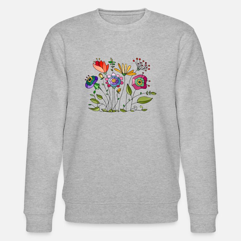 Blumen - Stanley/Stella Unisex Bio-Sweatshirt CHANGER  - Grau meliert