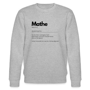 Definition "Mathe" - Stanley/Stella Unisex Bio-Sweatshirt CHANGER  - Grau meliert - Vorne - Nik (191cm) & Marisol (170cm)