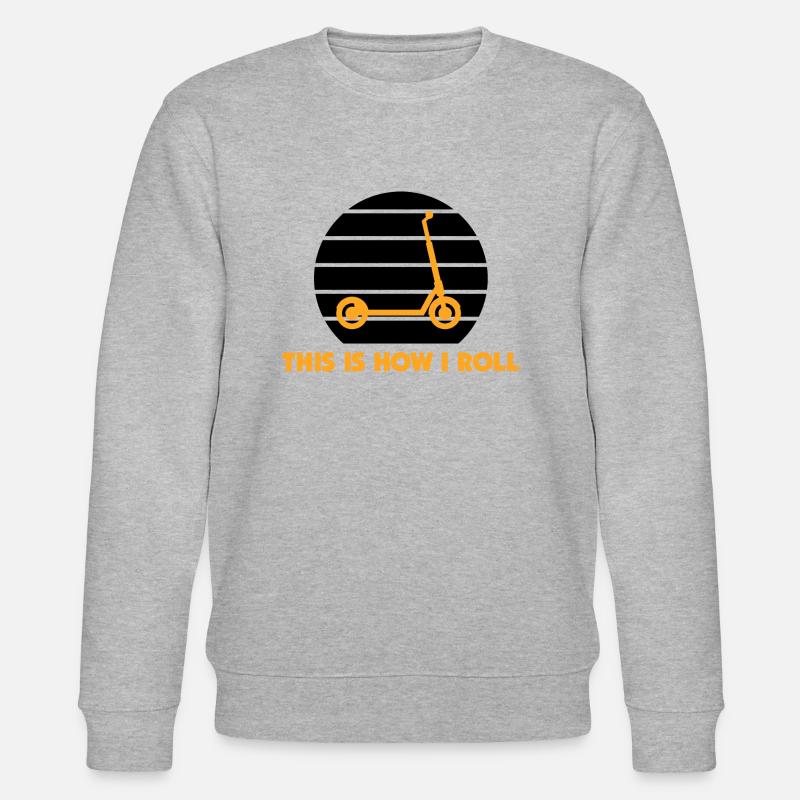 E-Scooter Roller - Stanley/Stella Unisex Bio-Sweatshirt CHANGER  - Grau meliert