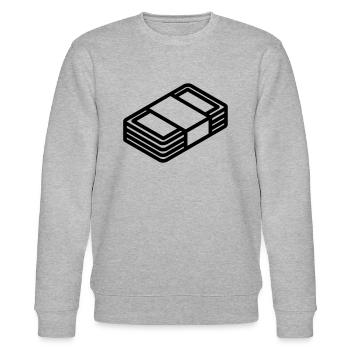 Money - Stanley/Stella CHANGER Unisex Organic Sweatshirt - heather grey - Front - Nik (191cm) & Marisol (170cm)