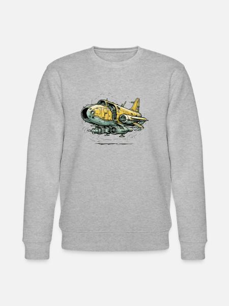 Avion général yellow - Sweat bio CHANGER Stanley/Stella Unisexe - gris chiné