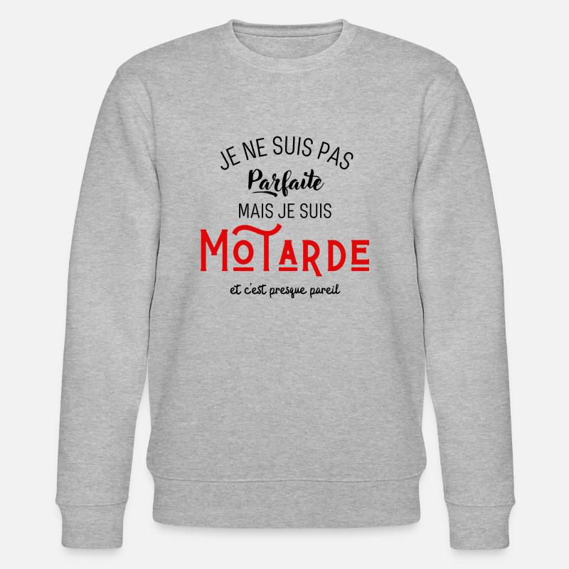 Pas parfaite mais motarde - Sweat bio CHANGER Stanley/Stella Unisexe - gris chiné