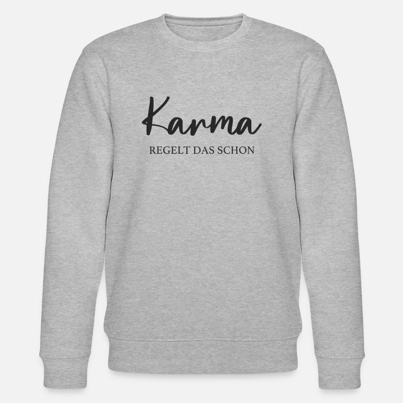 Karma regelt das schon - Stanley/Stella Unisex Bio-Sweatshirt CHANGER  - Grau meliert