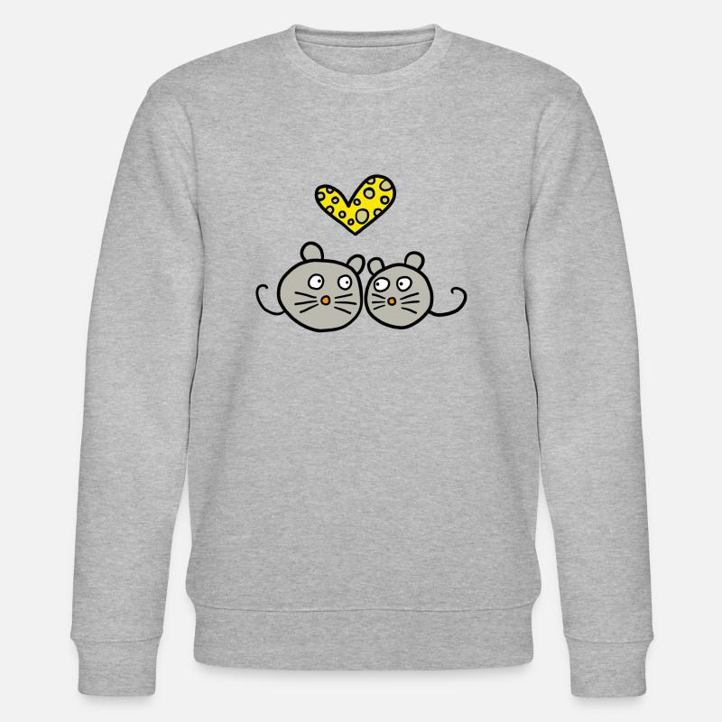 verleibte Mäuse - Stanley/Stella Unisex Bio-Sweatshirt CHANGER  - Grau meliert