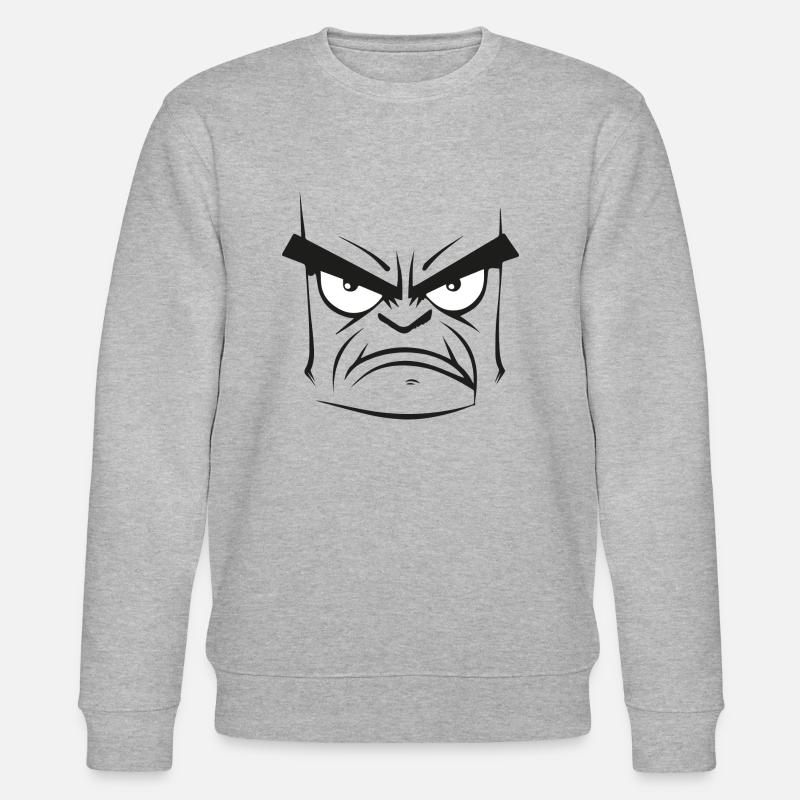 Grummelnder Kopf - Stanley/Stella Unisex Bio-Sweatshirt CHANGER  - Grau meliert