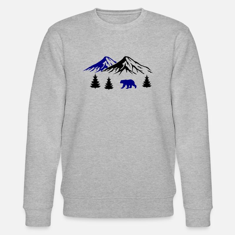 berge bär natur - Stanley/Stella Unisex Bio-Sweatshirt CHANGER  - Grau meliert