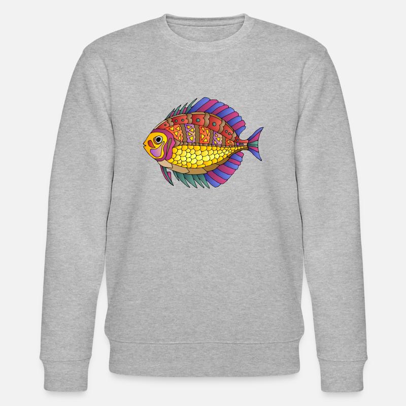 Fisch - Stanley/Stella Unisex Bio-Sweatshirt CHANGER  - Grau meliert