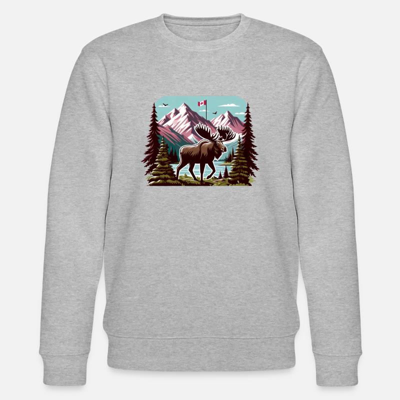 Kanada 9 - Stanley/Stella Unisex Bio-Sweatshirt CHANGER  - Grau meliert
