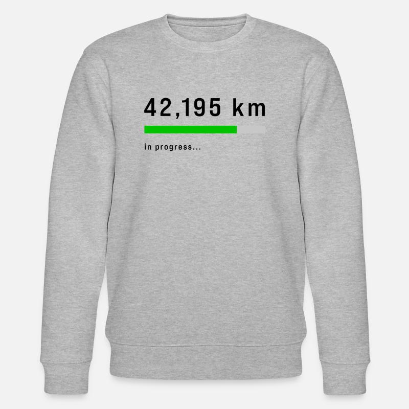41,195 km in Progress - Stanley/Stella Unisex Bio-Sweatshirt CHANGER  - Grau meliert