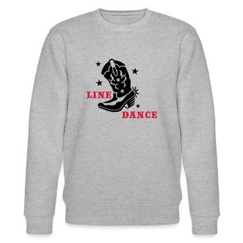 LINE DANCE STIEFEL MIT STERNEN - Stanley/Stella Unisex Bio-Sweatshirt CHANGER  - Grau meliert - Vorne - Nik (191cm) & Marisol (170cm)