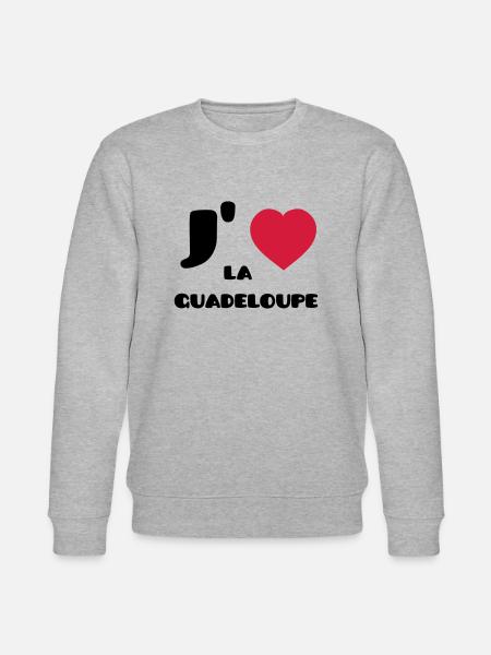 J'aime la Guadeloupe (V) - Stanley/Stella CHANGER Unisex Organic Sweatshirt - heather grey