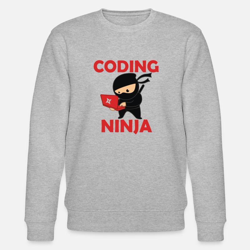 Coding ninja - Stanley/Stella CHANGER Unisex Organic Sweatshirt - heather grey