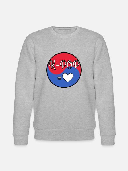 K POP is love - Stanley/Stella CHANGER Unisex Organic Sweatshirt - heather grey