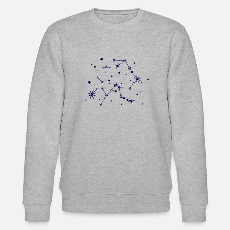 Schütze, Sagittarrius, Sternzeichen, Himmel - Stanley/Stella Unisex Bio-Sweatshirt CHANGER  - Grau meliert