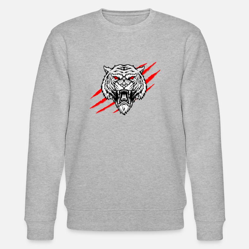 Böser Tiger - Stanley/Stella Unisex Bio-Sweatshirt CHANGER  - Grau meliert