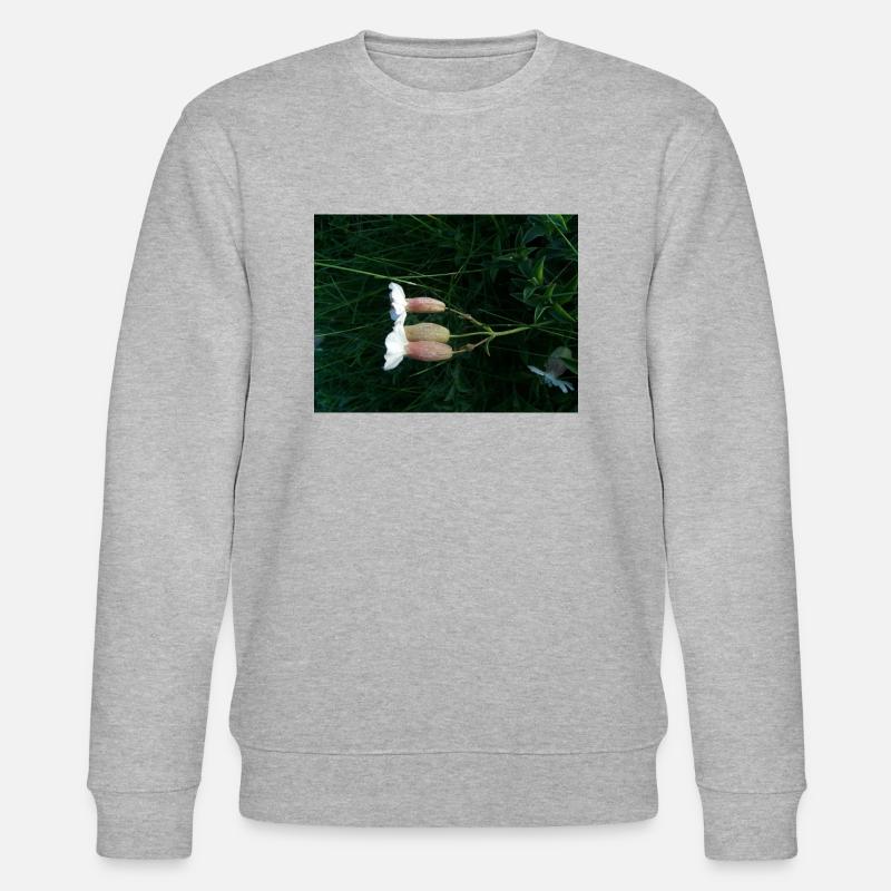 Fleur couchée par le vent - Sweat bio CHANGER Stanley/Stella Unisexe - gris chiné