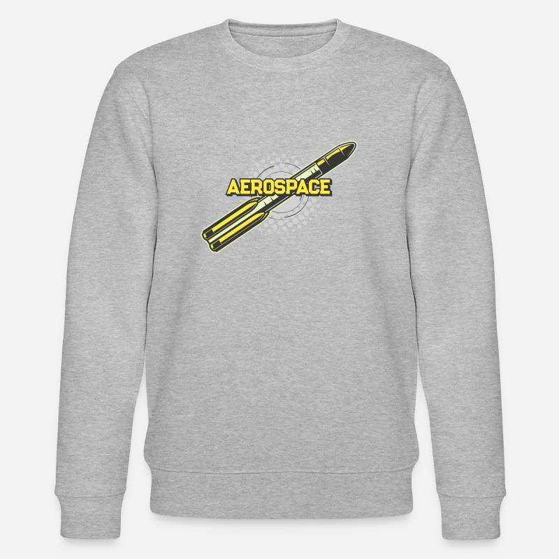 Space Rocket Scifi - Stanley/Stella Unisex Bio-Sweatshirt CHANGER  - Grau meliert