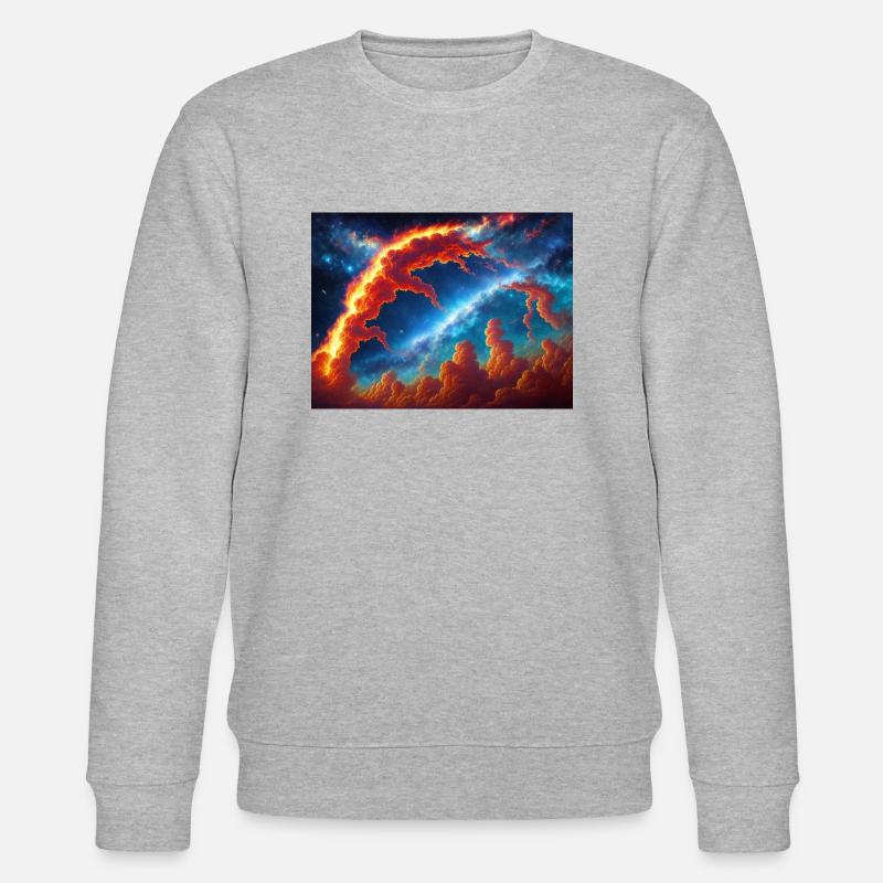 blue red sky - Stanley/Stella Unisex Bio-Sweatshirt CHANGER  - Grau meliert