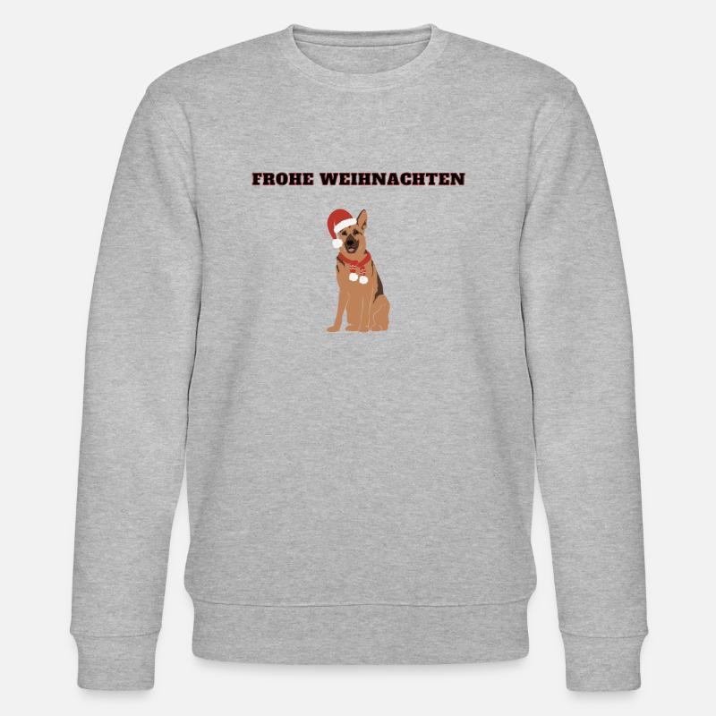 Frohe Weihnachten GSD - Stanley/Stella Unisex Bio-Sweatshirt CHANGER  - Grau meliert
