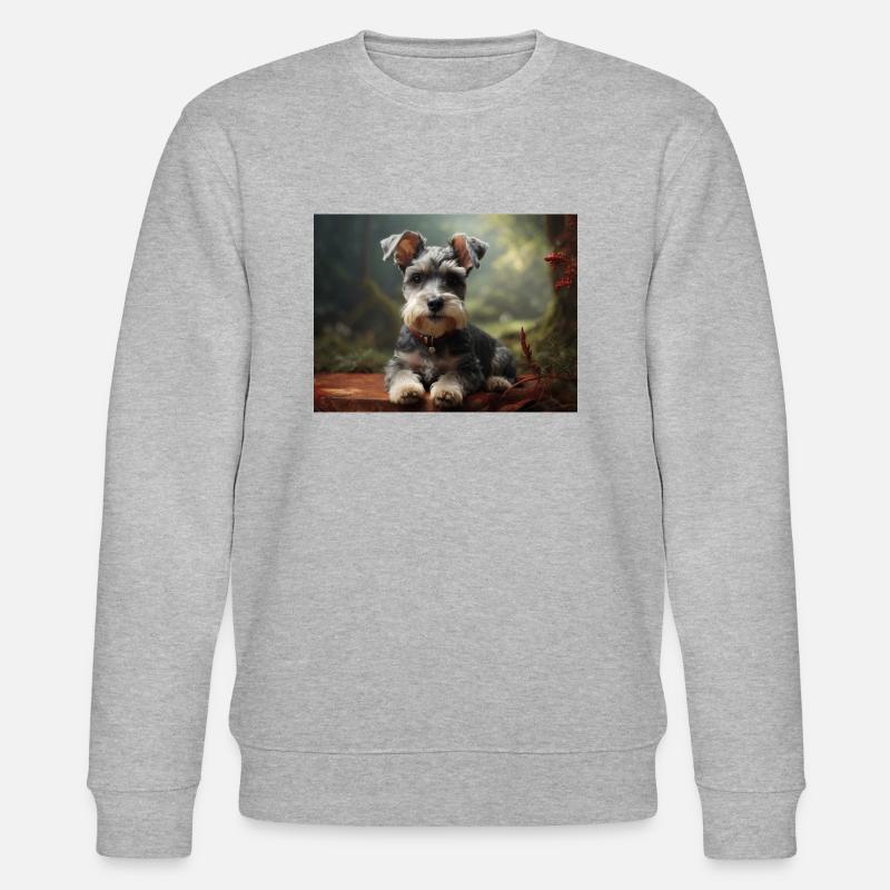 Schnauzer Hund - Stanley/Stella Unisex Bio-Sweatshirt CHANGER - Grau meliert
