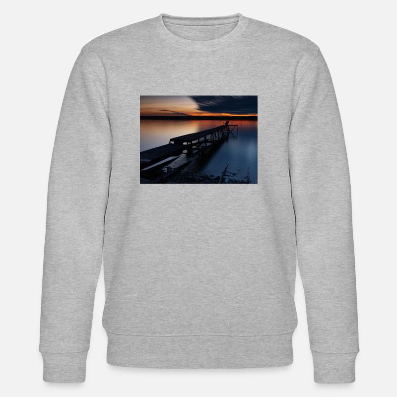 Abendrot am Ammersee - Stanley/Stella Unisex Bio-Sweatshirt CHANGER  - Grau meliert