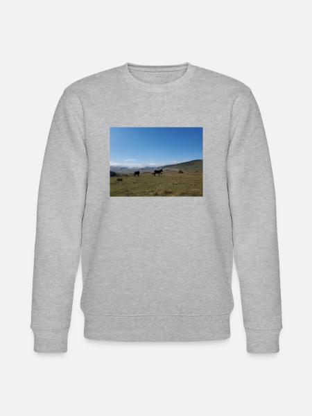 Donkeys, Mountains, Meadows - Stanley/Stella CHANGER Unisex Organic Sweatshirt - heather grey