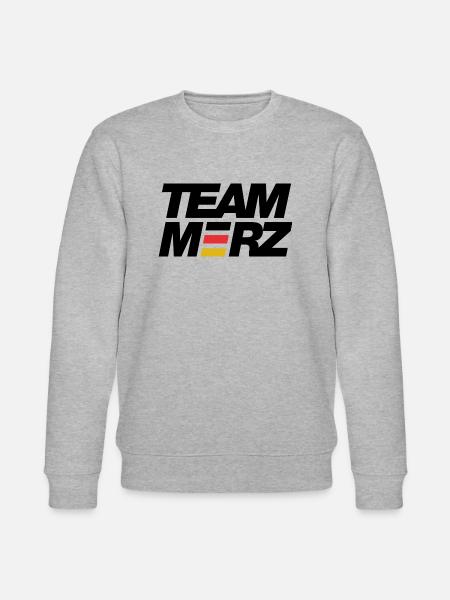 Team Merz - Kanzler - Stanley/Stella Unisex Bio-Sweatshirt CHANGER - Grau meliert