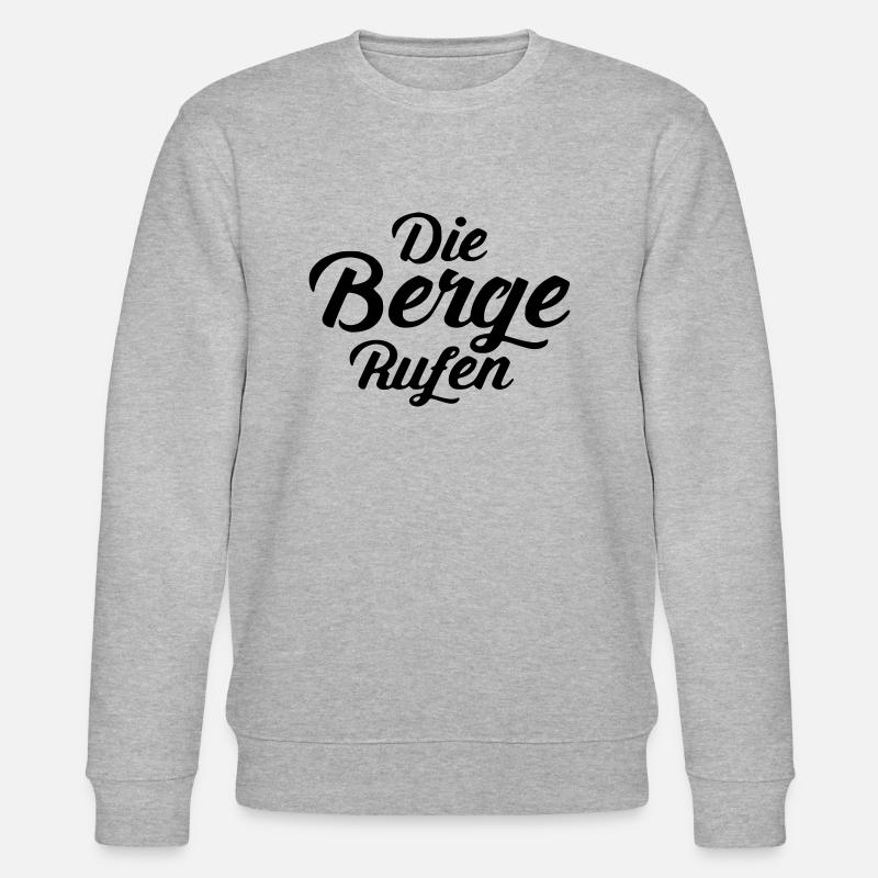 Die Berge - Stanley/Stella Unisex Bio-Sweatshirt CHANGER  - Grau meliert