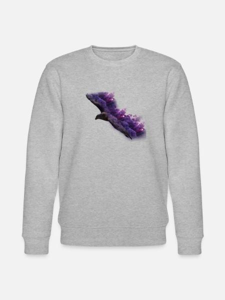 Eagle with smoke - Stanley/Stella CHANGER Unisex Organic Sweatshirt - heather grey