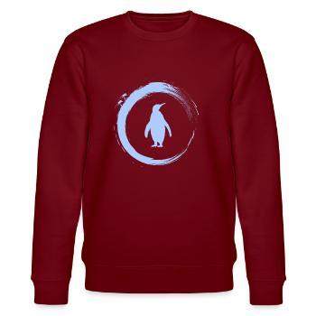 Pinguin - Stanley/Stella Unisex Bio-Sweatshirt CHANGER  - Burgunderrot - Vorne - Nik (191cm) & Marisol (170cm)