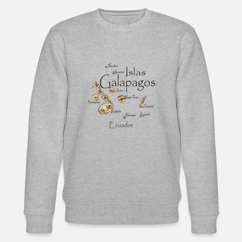Galapagos Karte 1 - Stanley/Stella Unisex Bio-Sweatshirt CHANGER  - Grau meliert