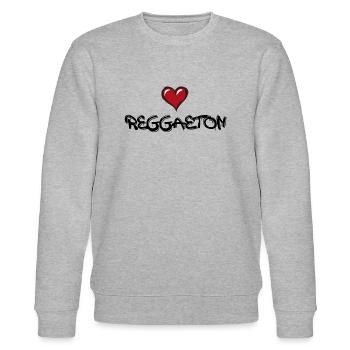 Liebe Reggaeton - Stanley/Stella Unisex Bio-Sweatshirt CHANGER  - Grau meliert - Vorne - Nik (191cm) & Marisol (170cm)