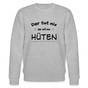Der will nur hüten - Stanley/Stella Unisex Bio-Sweatshirt CHANGER  - Grau meliert - Vorne - Nik (191cm) & Marisol (170cm)