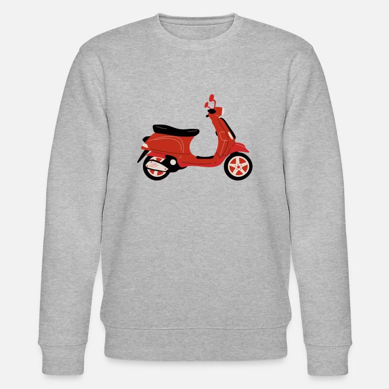 Rotes Motorrad - Stanley/Stella Unisex Bio-Sweatshirt CHANGER  - Grau meliert
