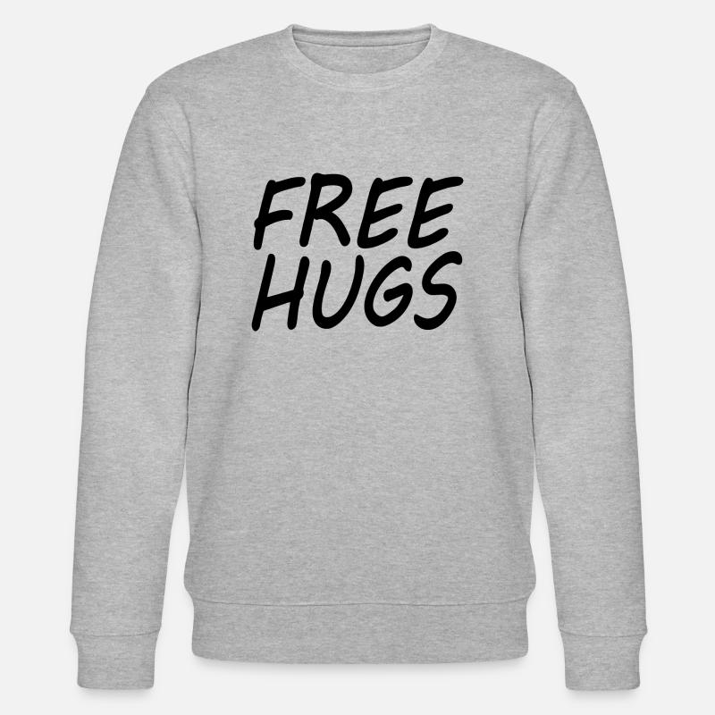 Free hugs - Stanley/Stella Unisex Bio-Sweatshirt CHANGER  - Grau meliert
