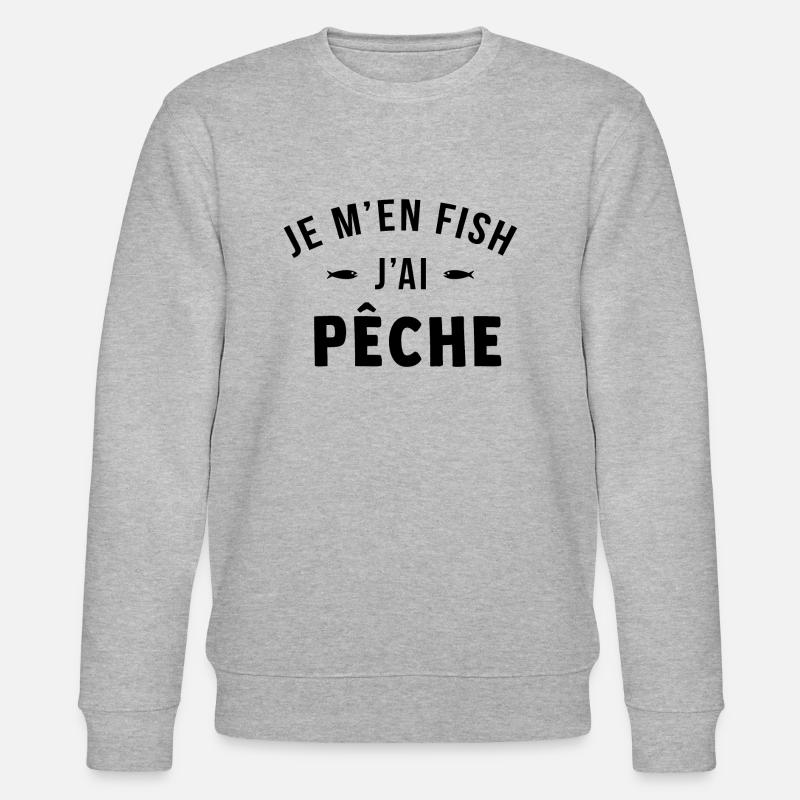 Je m'en fish j'ai pêche - Sweat bio CHANGER Stanley/Stella Unisexe - gris chiné