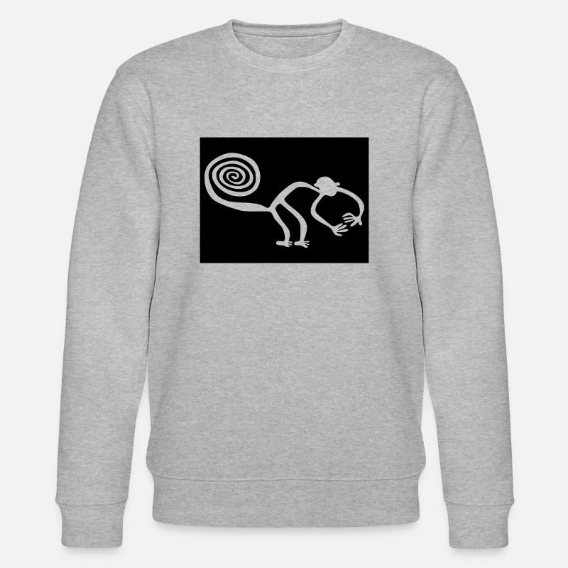 Singe de Nazca (récréation) - Sweat bio CHANGER Stanley/Stella Unisexe - gris chiné