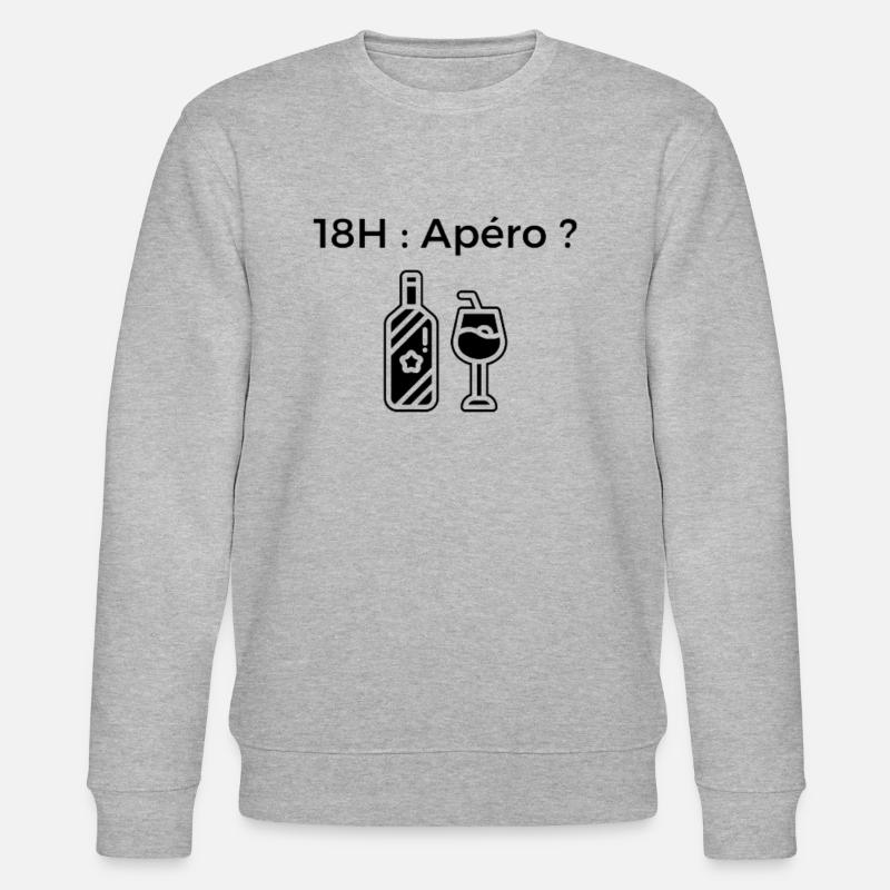 18 Uhr: Aperitif? - Stanley/Stella Unisex Bio-Sweatshirt CHANGER - Grau meliert