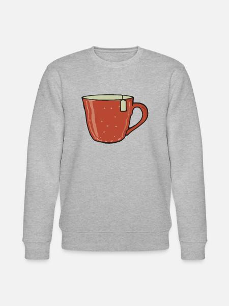 Tee Tasse Teetrinker Geschenkidee - Stanley/Stella Unisex Bio-Sweatshirt CHANGER  - Grau meliert