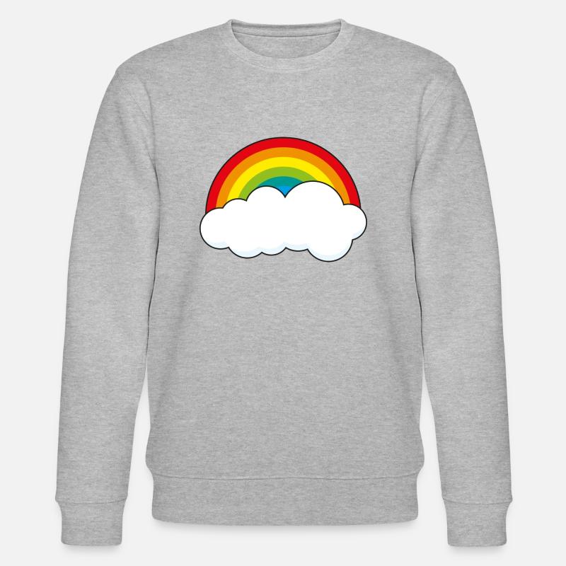 Arc-en-ciel avec nuage - Sweat bio CHANGER Stanley/Stella Unisexe - gris chiné