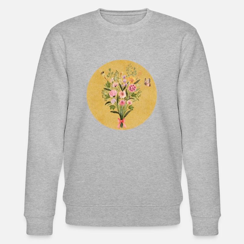 Frühlingsblumen - Stanley/Stella Unisex Bio-Sweatshirt CHANGER  - Grau meliert