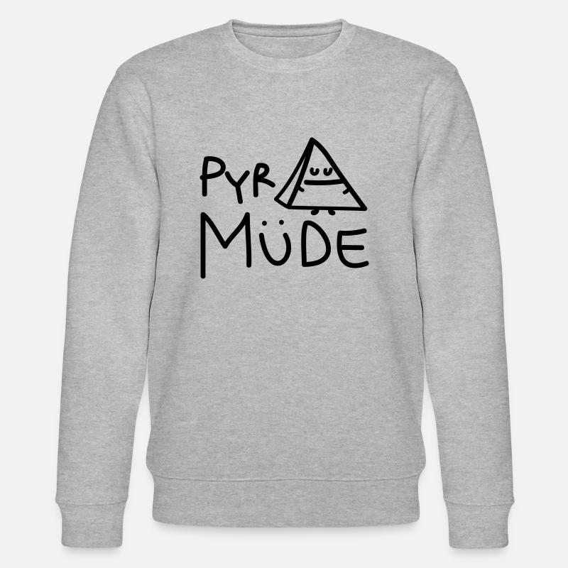 Lustige müde Pyramide - Stanley/Stella Unisex Bio-Sweatshirt CHANGER  - Grau meliert