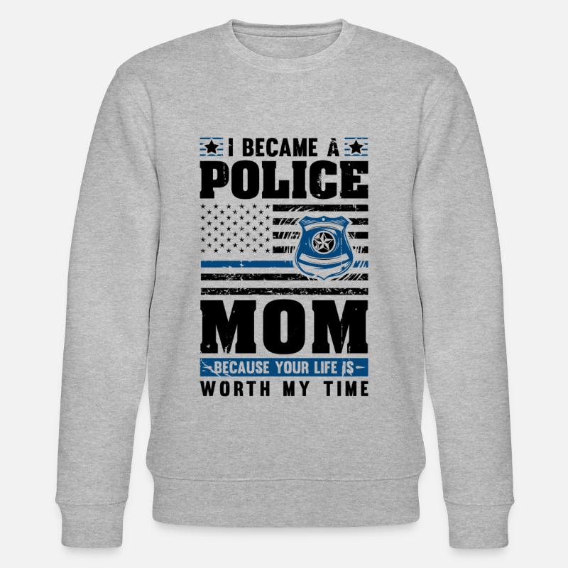 Polizei Polizist Polizeibeamte - Stanley/Stella Unisex Bio-Sweatshirt CHANGER  - Grau meliert