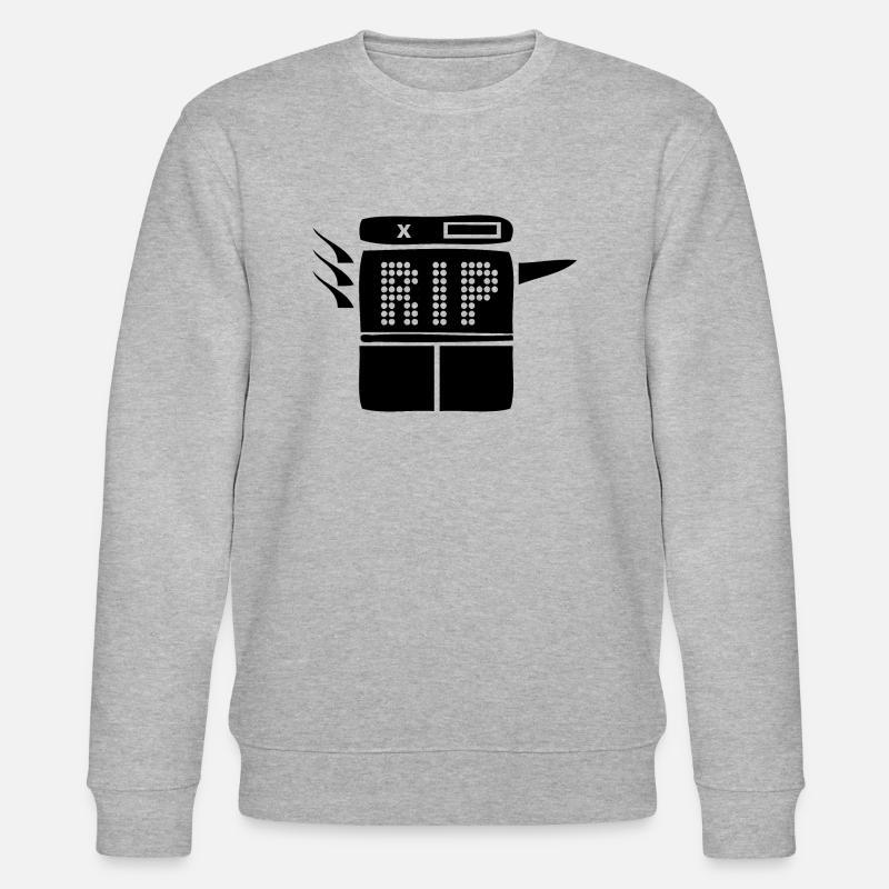 RIP COPIER | RIP klimafeindlicher Kopierer - Stanley/Stella Unisex Bio-Sweatshirt CHANGER  - Grau meliert