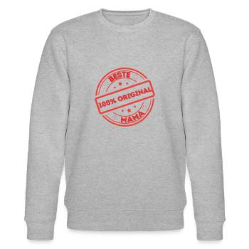 Beste Mama - Stanley/Stella Unisex Bio-Sweatshirt CHANGER  - Grau meliert - Vorne - Nik (191cm) & Marisol (170cm)