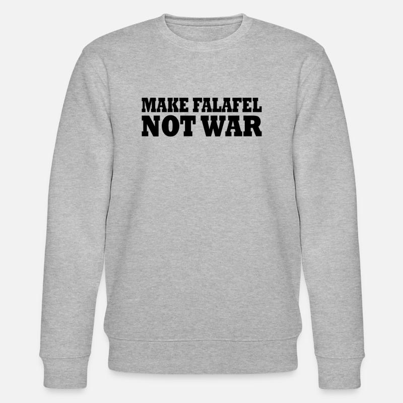 Make falafel not war - Sweat bio CHANGER Stanley/Stella Unisexe - gris chiné