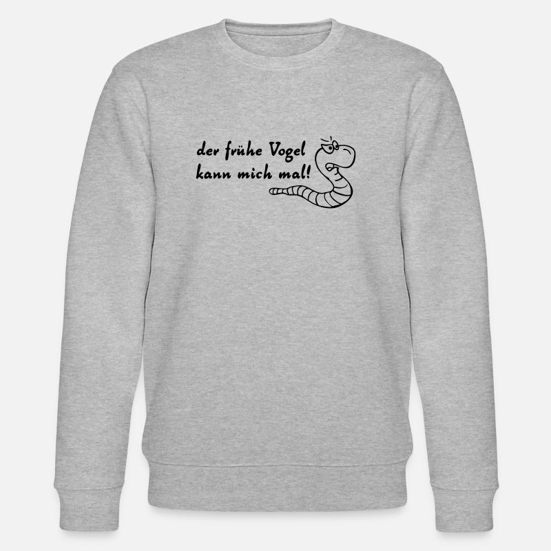 der frühe vogel - Stanley/Stella Unisex Bio-Sweatshirt CHANGER  - Grau meliert