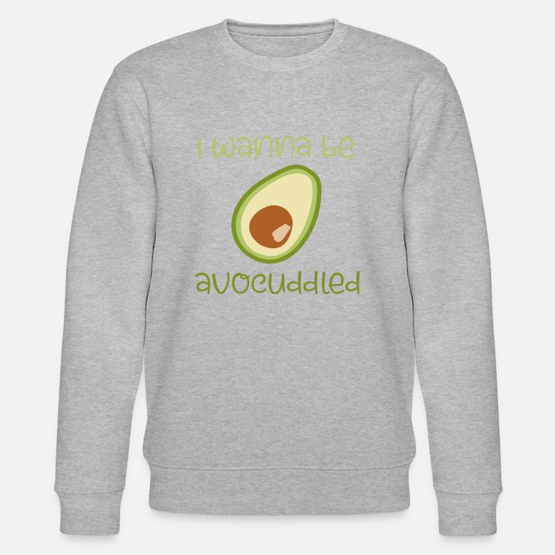 Avocado Obst Avocuddled Geschenk Idee - Stanley/Stella Unisex Bio-Sweatshirt CHANGER  - Grau meliert