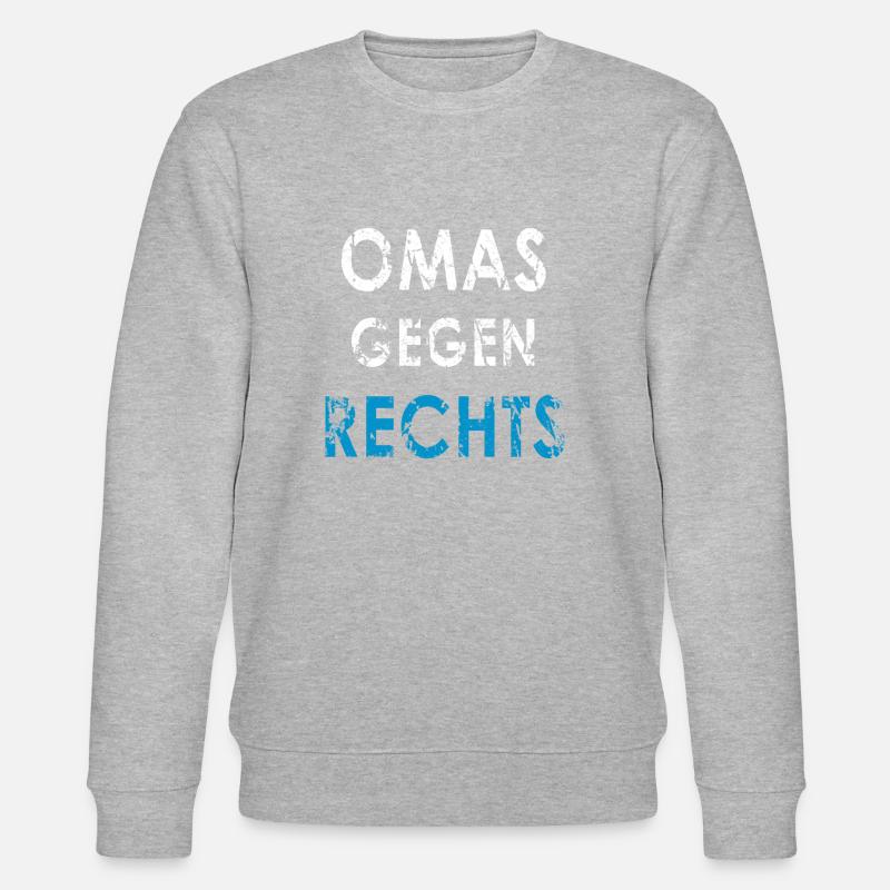Omas gegen Rechts - Stanley/Stella Unisex Bio-Sweatshirt CHANGER  - Grau meliert